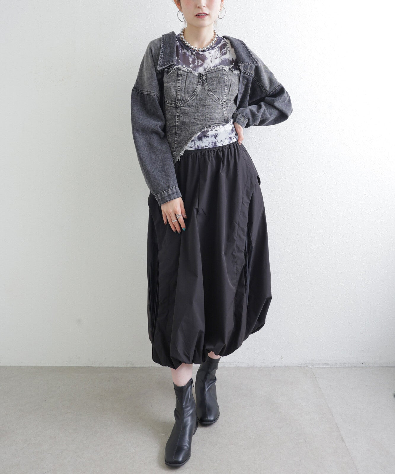 日本JP直送  全新 2025aw 側褶燈籠裙{11月30截單;預計10-14工作天發貨｝