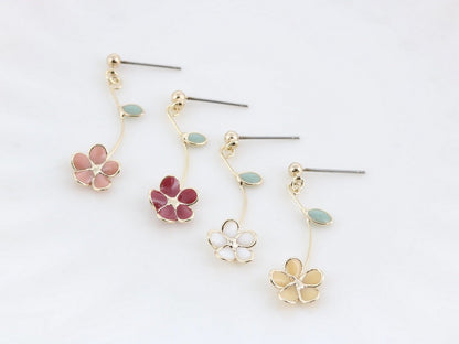 曰本JP直送  [鈦金耳環] 小花朵耳環｛11月30截單;預計10-14工作天發貨｝