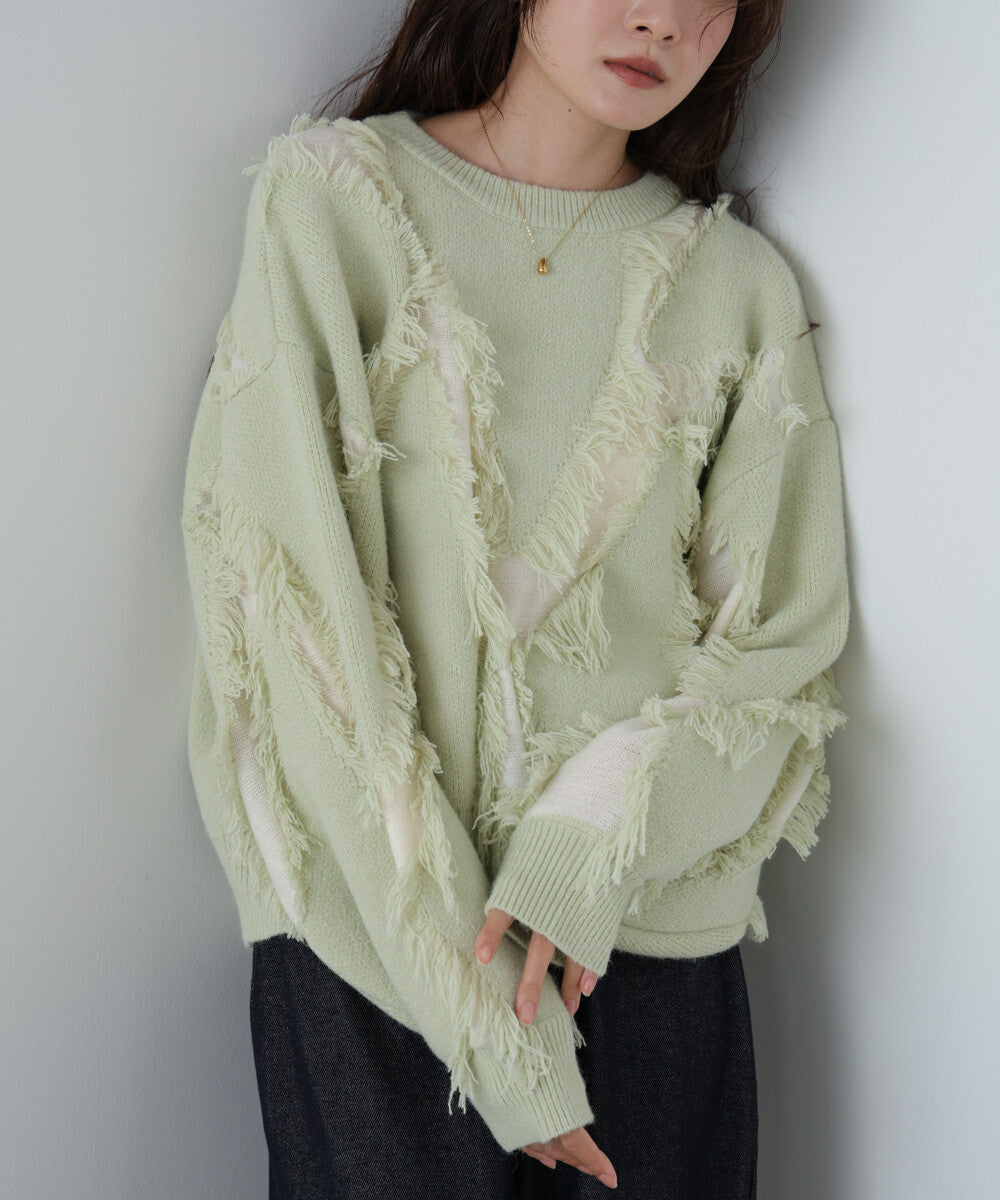 曰本JP直送  2025秋冬新品毛茸茸提花針織上衣 {11月30截單;預計10-14工作天發貨｝