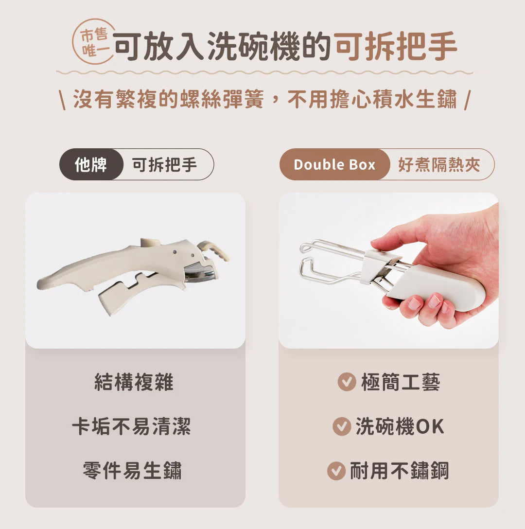 𝗗𝗼𝘂𝗯𝗹𝗲 𝗕𝗼𝘅 好煮盒|保鮮、料理、上桌，輕而易舉        {8月2截單;預計10-14 工作天發貨}