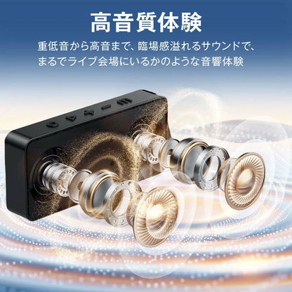 日本JP直送  揚聲器 手提揚聲器 高品質聲音與深沉低音 藍牙 5.3 36 小時連續播放 IPX7 防水 防震  {8月2截單;預計10-14 工作天發貨}