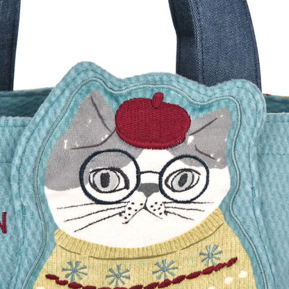 日本JP 直 送  抓絨動物圖案 Hami 口袋包（貓咪）{11月30截單;預計10-14工作天發貨｝