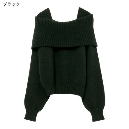 曰本JP直送【2025新品♪】馬海毛觸感露肩針織衫{11月30截單;預計10-14工作天發貨｝