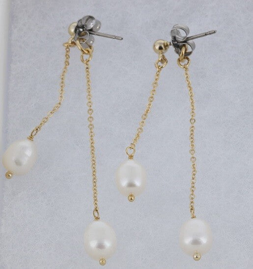[日本製] 淡水珍珠耳環｛11月30截單;預計10-14工作天發貨｝