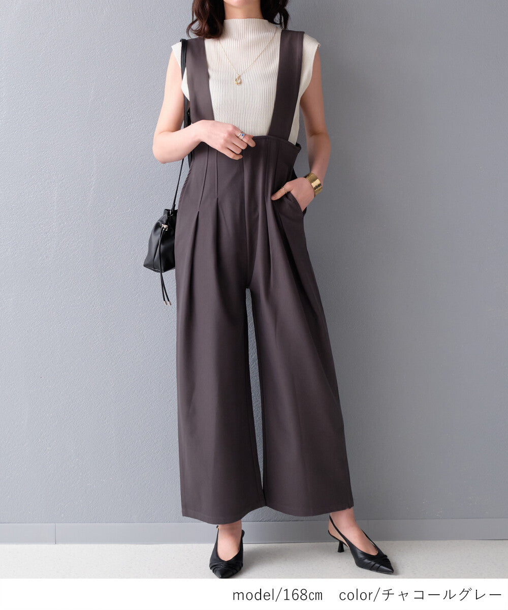 日本JP直送 【2025新品♪】後背帶設計工裝褲{11月30截單;預計10-14工作天發貨｝