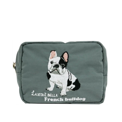 日本JP直送  [2025SS 新品] 動物刺繡小袋 貓咪 雪納瑞 鬥牛犬   {7月12截單;預計10-14 工作天發貨}