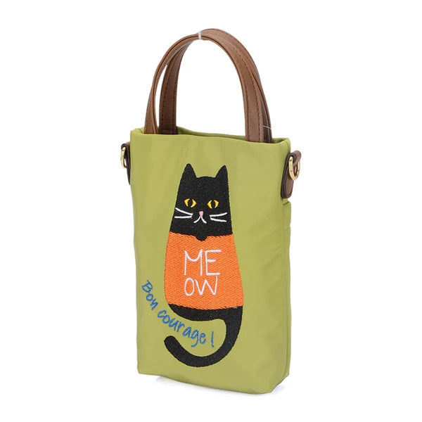 日本JP 直送  【2025年熱銷補貨】超人氣刺繡手提包/單肩包【Chial】女士貓咪輕便包{11月30截單;預計10-14工作天發貨｝