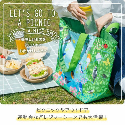 日本JP直送  保溫貓臉購物袋，可折疊購物籃，日本設計師品牌   {7月12截單;預計10-14 工作天發貨}