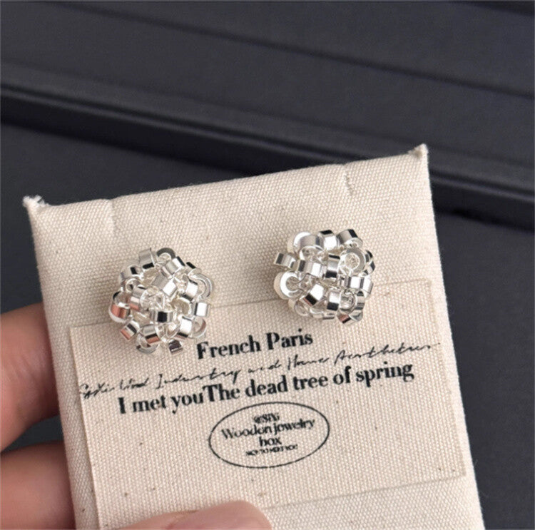 曰本JP直送  手工編織球形耳環“2025 年新品” {11月30截單;預計10-14工作天發貨｝