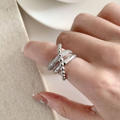 韓國戒指，均碼，925鍍銀，S925戒指，925銀｛11月30截單;預計10-14工作天發貨｝