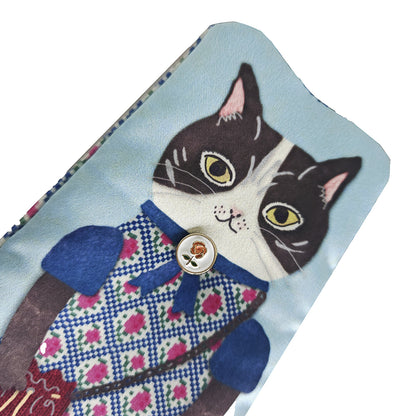 日本JP直送 Parlor Suzurando 緞面模切收納袋（貓咪款式）  {11月30截單;預計10-14工作天發貨｝