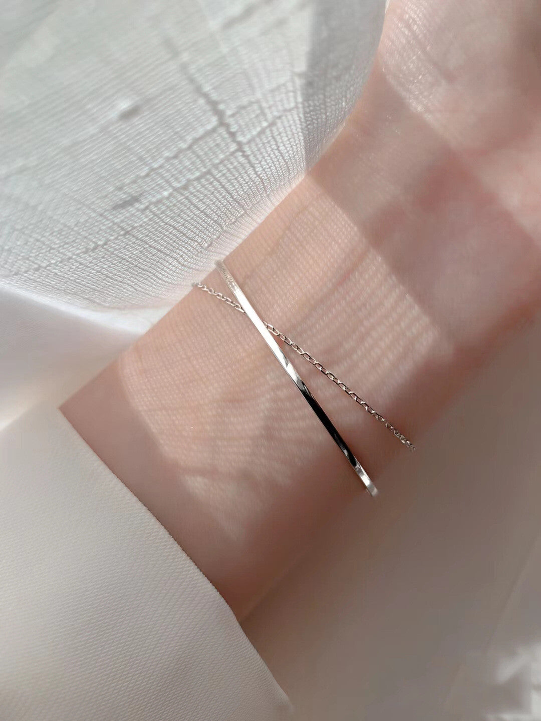 韓國女手鍊，925銀手鍊，銀手鍊｛11月30截單;預計10-14工作天發貨｝