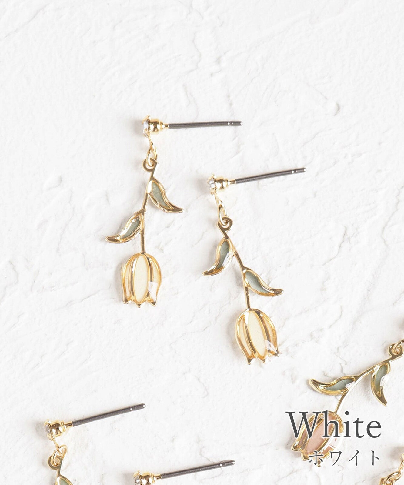 [日本製] 鬱金香搖擺滴膠耳環｛11月30截單;預計10-14工作天發貨｝