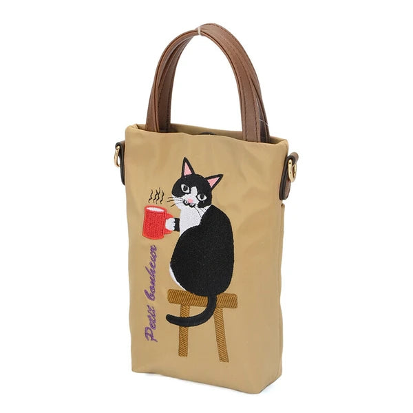 日本JP 直送  【2025年熱銷補貨】超人氣刺繡手提包/單肩包【Chial】女士貓咪輕便包{11月30截單;預計10-14工作天發貨｝