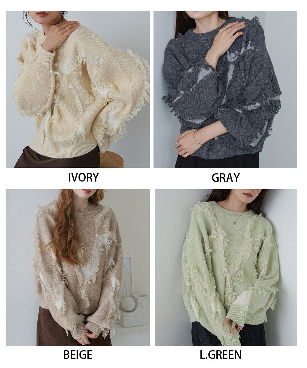 曰本JP直送  2025秋冬新品毛茸茸提花針織上衣 {11月30截單;預計10-14工作天發貨｝