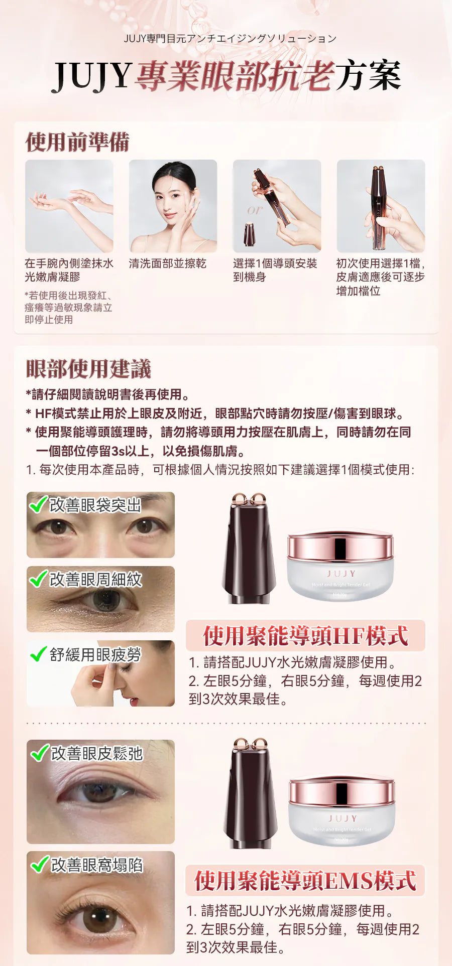 日本JUJY 雙頭全效全眼周逆齡聚能射頻美眼儀 PRO 4.0     {8月2截單;預計10-14 工作天發貨}