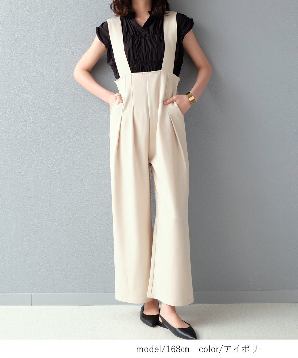 日本JP直送 【2025新品♪】後背帶設計工裝褲{11月30截單;預計10-14工作天發貨｝