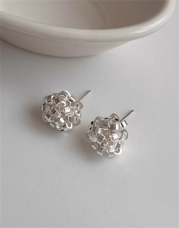 曰本JP直送  手工編織球形耳環“2025 年新品” {11月30截單;預計10-14工作天發貨｝