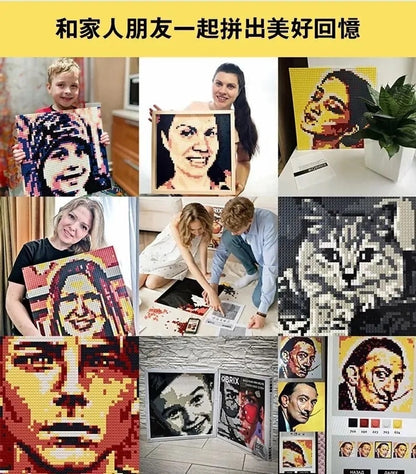 QBRIX 微顆粒圖元畫拼裝DIY照片 彩色版本  {3月15截單;預計10-14 工作天發貨}