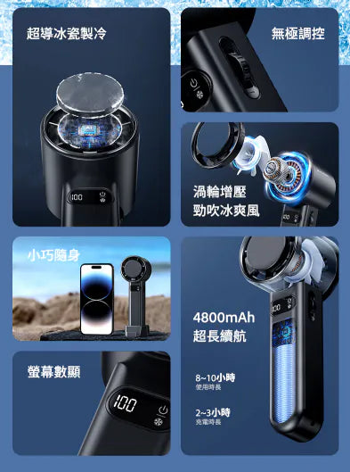 Machino M13 Pro 手持製冷渦輪高速風扇 {3月15截單;預計10-14 工作天發貨}