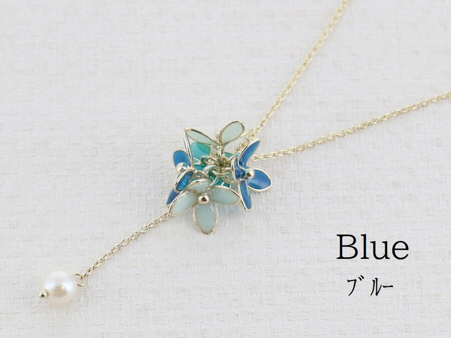 曰本JP直送  繡球花圖案長項鍊｛11月30截單;預計10-14工作天發貨｝