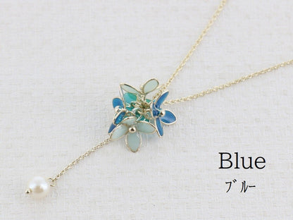 曰本JP直送  繡球花圖案長項鍊｛11月30截單;預計10-14工作天發貨｝