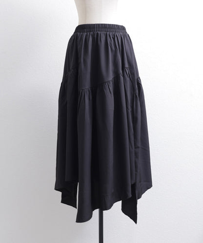 日本JP直送  2025AW 不對稱褶皺半身裙 2025 新款 經濟型{11月30截單;預計10-14工作天發貨｝