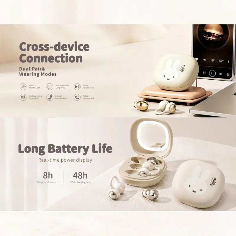 miffy 二合一雙享無線耳機【9/20 截單，預計 :9月尾至10月中發貨】