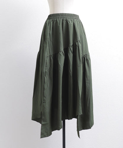 日本JP直送  2025AW 不對稱褶皺半身裙 2025 新款 經濟型{11月30截單;預計10-14工作天發貨｝