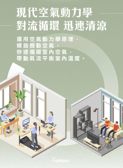 Hayaku Windy 雙頭渦輪風扇｜超靜音｜大風力｜360度送風  {3月15截單;預計10-14 工作天發貨}