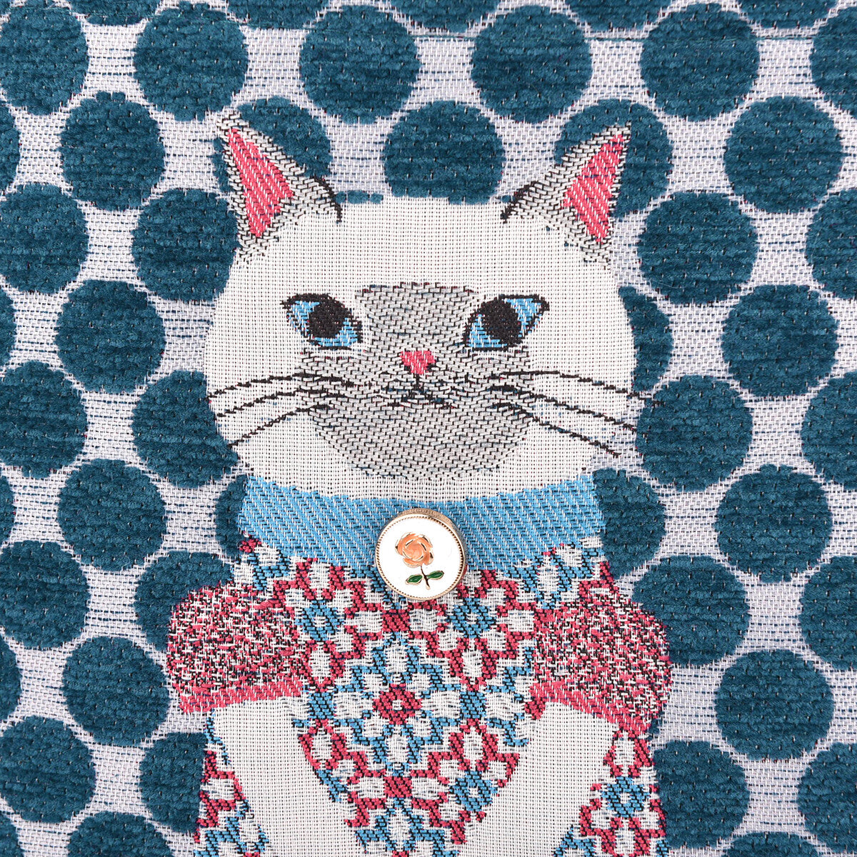 日本JP 直 送  Parlor Suzuran-do 雪尼爾提花迷你包（貓）{11月30截單;預計10-14工作天發貨｝