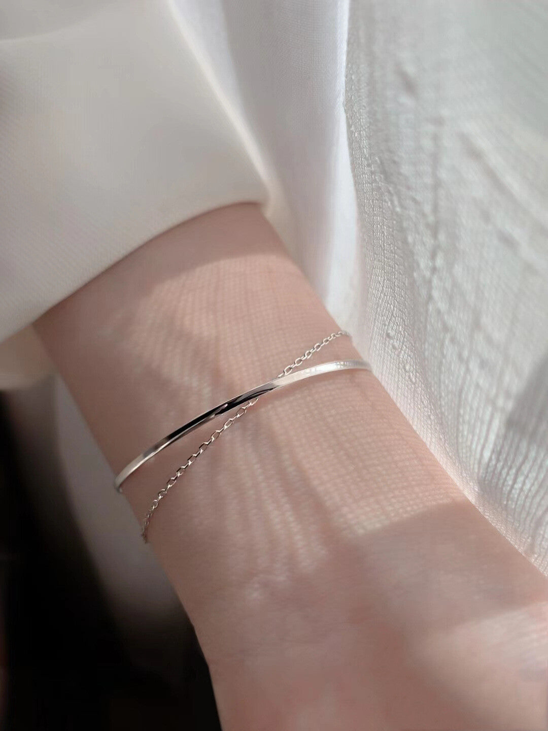 韓國女手鍊，925銀手鍊，銀手鍊｛11月30截單;預計10-14工作天發貨｝