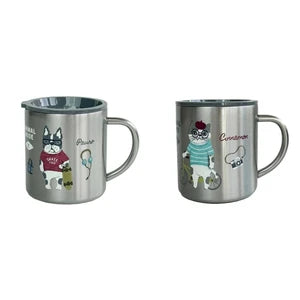 曰本JP直送  動物圖案不鏽鋼馬克杯 360ml {11月30截單;預計10-14工作天發貨｝