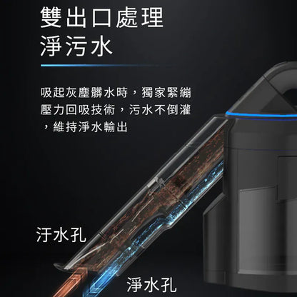 台灣品牌 Future Lab未來實驗室 三合一 無線塵洗機 Dirty Killer SE｜水洗去漬｜除塵蟎｜自動感應殺菌       {8月2截單;預計10-14 工作天發貨}