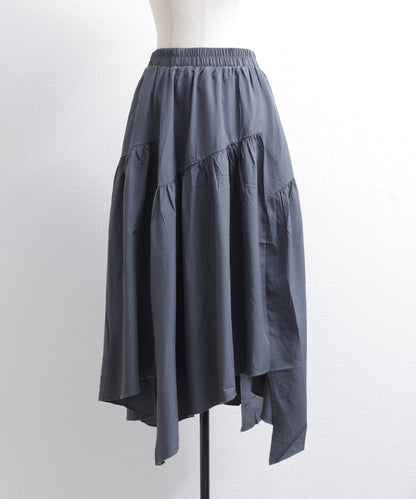 日本JP直送  2025AW 不對稱褶皺半身裙 2025 新款 經濟型{11月30截單;預計10-14工作天發貨｝