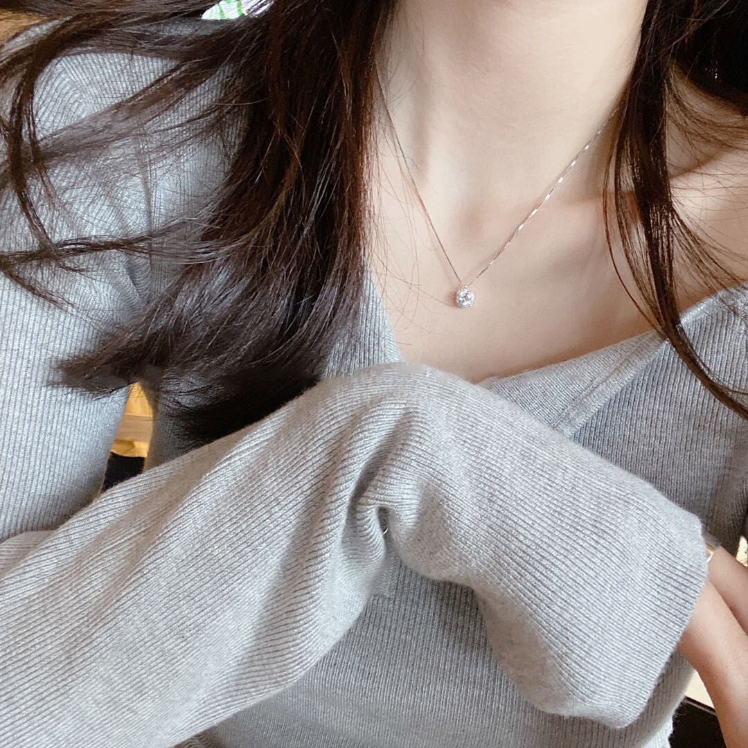 韓國項鍊，女士項鍊，925鍍銀項鍊，銀項鍊戒指｛11月30截單;預計10-14工作天發貨｝