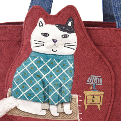 日本JP 直 送  Nekozegawa 羊毛 Hami 口袋包 貓{11月30截單;預計10-14工作天發貨｝