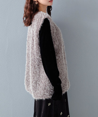 日本JP直送【2025新品♪】Shaggy Boa 雙拉鍊背心{11月30截單;預計10-14工作天發貨｝