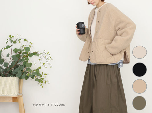 日本JP 直送  [2025秋冬] Boa絎縫短外套 {1月15截單;預計10-14工作天發貨｝