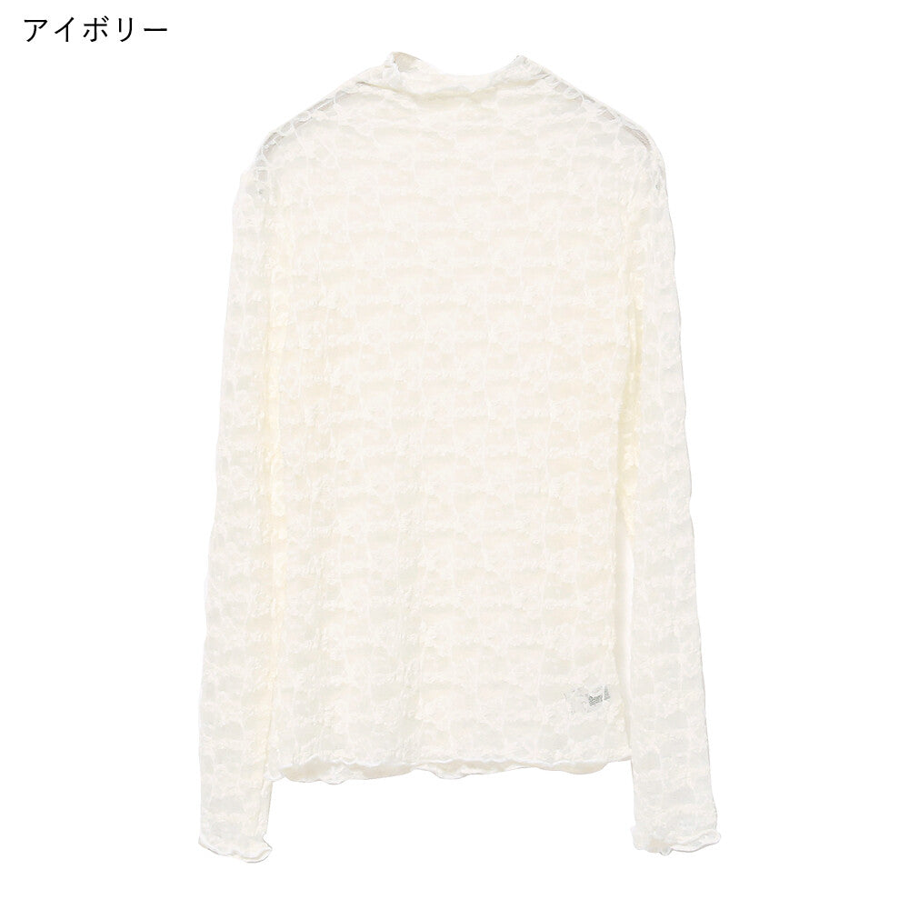 日本JP直送  【 2025新品♪】褶飾蕾絲上衣{11月30截單;預計10-14工作天發貨｝