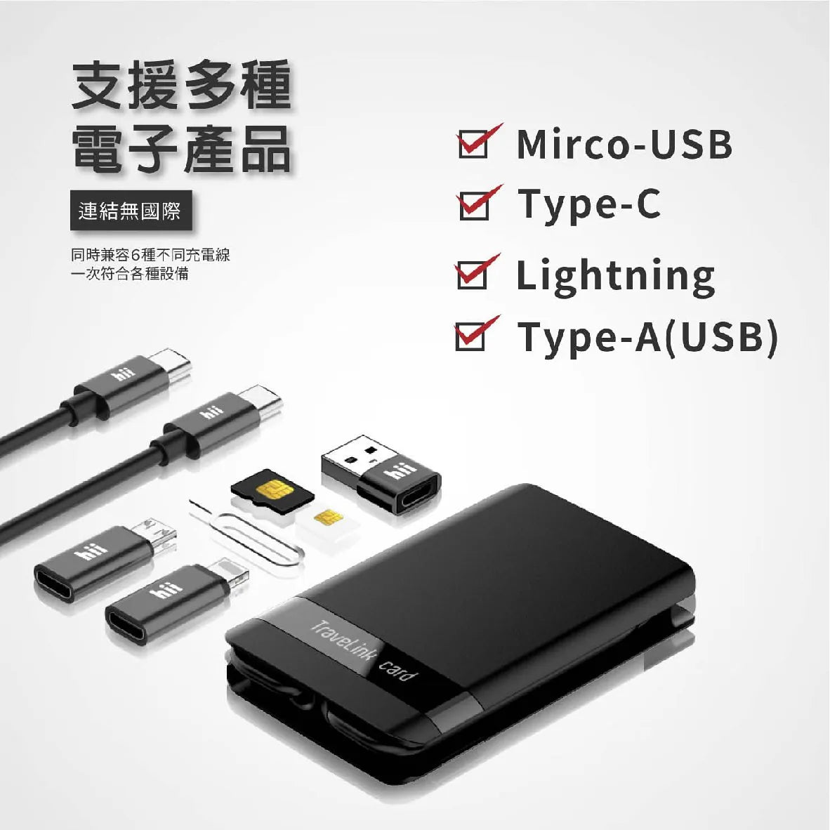 旅遊隨行卡l體積小l內置手電筒l無線充電l適合在外工作旅遊l旅行|付款後3-5個工作天發貨