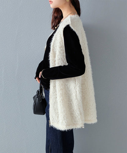 日本JP直送【2025新品♪】Shaggy Boa 雙拉鍊背心{11月30截單;預計10-14工作天發貨｝