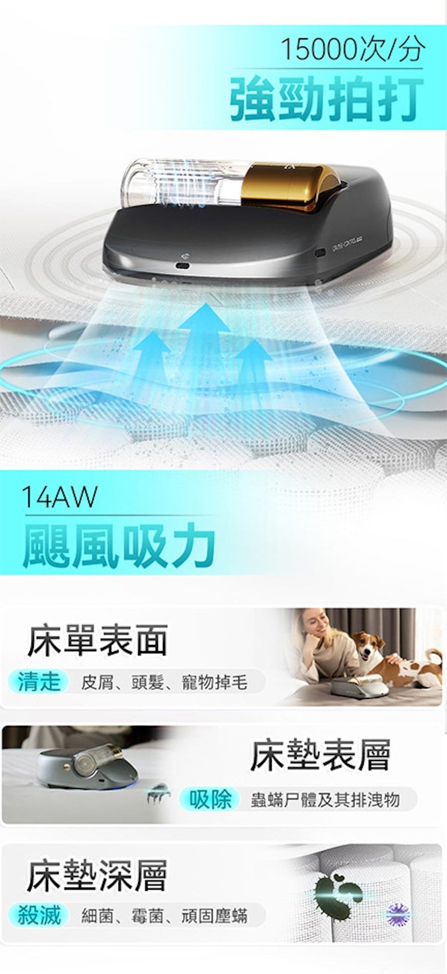 Creatulize 智能無人全面Clean 360°可視化超微吸殺菌消毒除蟎器      {8月2截單;預計10-14 工作天發貨}