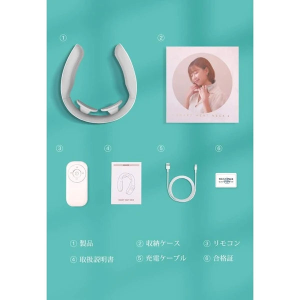 日本JP直送頸部按摩器EMS按摩器按摩機商品頸肩酸痛節能熱放鬆型{10月30截單;預計10-14 工作天發貨}