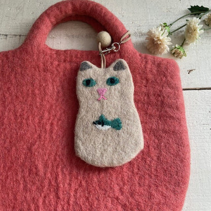 日本JP 直送  羊毛氈鯰魚鑰匙包{11月30截單;預計10-14工作天發貨｝