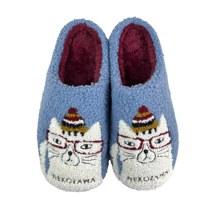 日本JP直送  Sagara刺繡室內鞋，貓澤圖案（貓）   {7月12截單;預計10-14 工作天發貨}