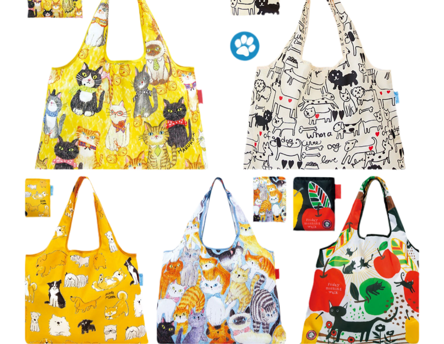 日本JP直送   「貓Dog」購物袋[Designers Japan]      {6月14截單;預計10-14 工作天發貨}