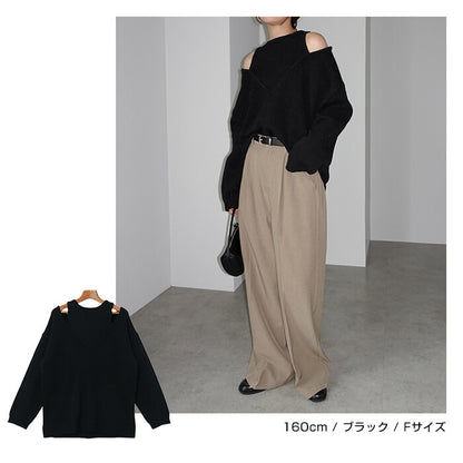 曰本JP直送 肩部開衩的多層針織上衣{11月30截單;預計10-14工作天發貨｝