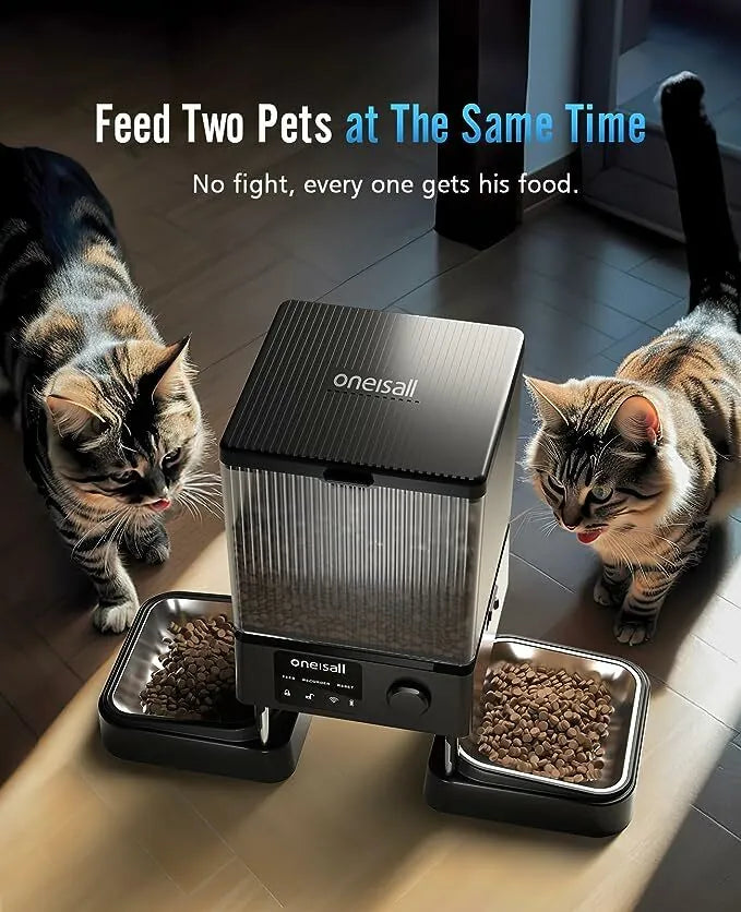 Oneisall – 寵物自動餵食器 - 雙碗版|全新寵物護理品牌 美國Oneisall - 寵物護理系列 美國品牌🇺🇸 | 香港行貨🇭🇰   {3月15截單;預計10-14 工作天發貨}