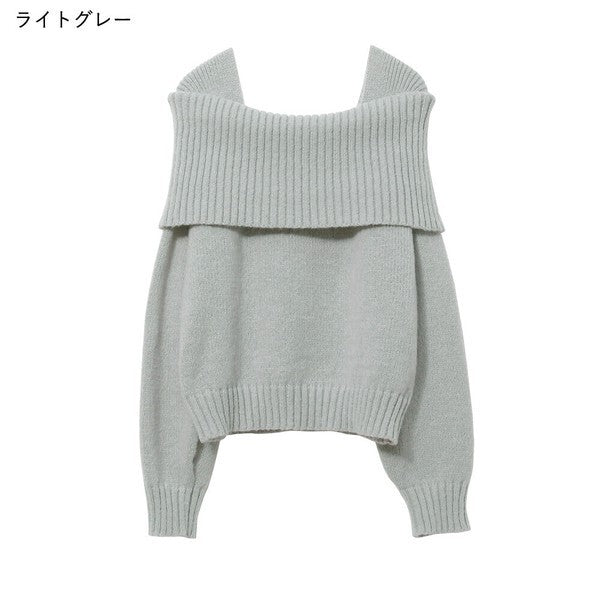 曰本JP直送【2025新品♪】馬海毛觸感露肩針織衫{11月30截單;預計10-14工作天發貨｝